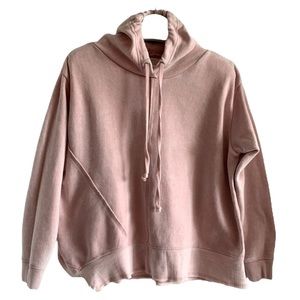 Ocean Drive Hoodie Light Pink Small Shark Bite Faded Casual Leisure Everyday